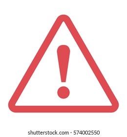 Danger sign in a flat design on a white background