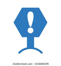 danger sign glyph color vector icon