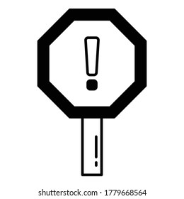 
Danger sign Glyph Style vector icon which can easily modify or edit

