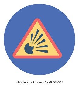 
Danger sign Glyph Style vector icon which can easily modify or edit
