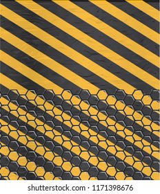 danger sign and grate background