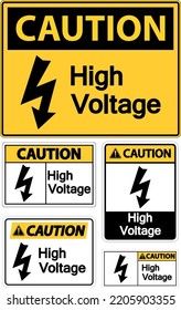danger sign high voltage caution 