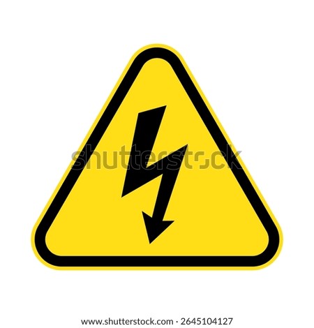 Danger Sign: High Voltage. Caution Electrical Safety Label.
