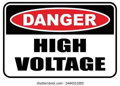 Danger Sign High Voltage Warning Stock Vector (Royalty Free) 1444311005 ...