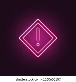 danger sign icon. Elements of Manufacturing in neon style icons. Simple icon for websites, web design, mobile app, info graphics