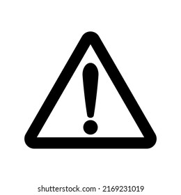 Danger sign icon. Exclamation point in triangle. Vector Illustration