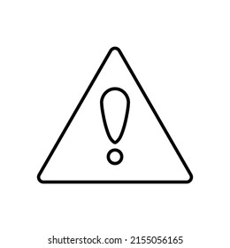 Danger sign icon. Outline vector art.