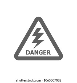 Danger sign icon in trendy flat style isolated on white background. Symbol for your web site design, logo, app, UI. Vector illustration, EPS
