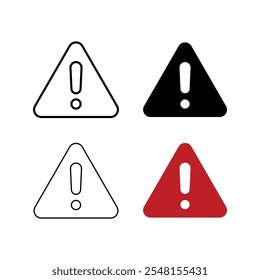 Danger sign icon. Vector illustration.