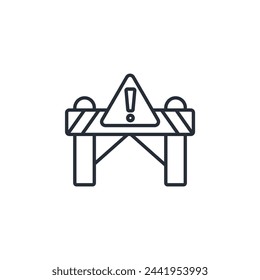 icono de signo de peligro. vector.Trazo editable.signo de estilo lineal para el uso de diseño web,logo.Ilustración de símbolo.