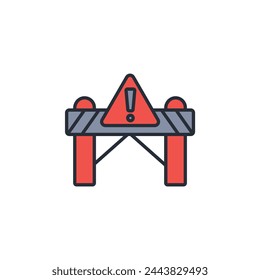 danger sign icon. vector.Editable stroke.linear style sign for use web design,logo.Symbol illustration.