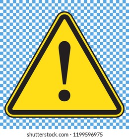 Danger sign, danger icon, yellow triangle sign with exclamation mark
