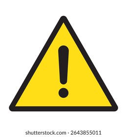Danger sign, danger icon. Yellow triangle sign with exclamation mark.