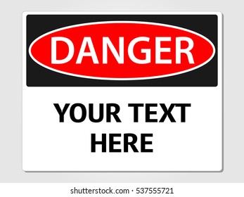 Danger sign illustration on a white background