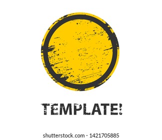 Danger sign isolated. Warning label empty template vector.