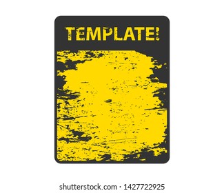 Danger sign isolated. Warning label empty template vector.