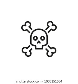 Danger sign line icon