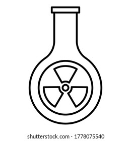 
 Icono de vector de estilo de línea de signo de peligro que puede modificar o editar fácilmente

