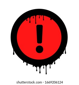   danger sign on white background
