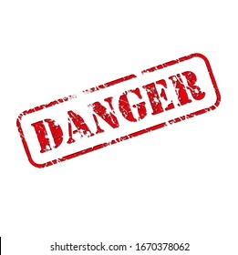 danger sign on white background
