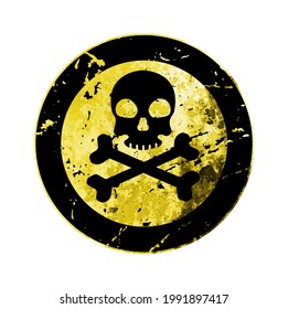 signo de peligro en fondo blanco