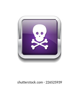 Danger Sign Purple Vector Icon Button