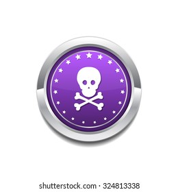 Danger Sign Purple Vector Icon Button