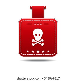 Danger Sign Red Vector Icon Design