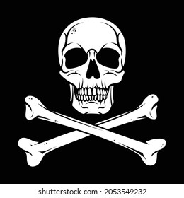 Danger Sign Skull Cross Bones Black Stock Vector (Royalty Free ...