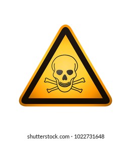 Danger sign. Skull and crossbones sign on a white background