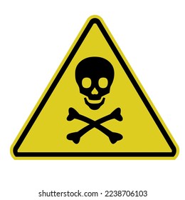 danger sign skull and crossbones in a triangle Danger zone. Stay away. Illustration vector