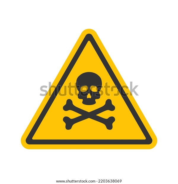 Danger Sign Skull Crossbones Vector Icon Stock Vector Royalty Free