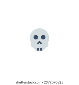 danger sign skull Flat Icon, Logo, and illustration Vector