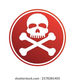 danger sign with skull vector design