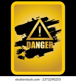 Danger, sign and sticker vector
