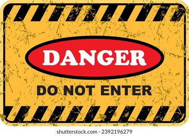 Danger, sign. Danger, sign and sticker vector