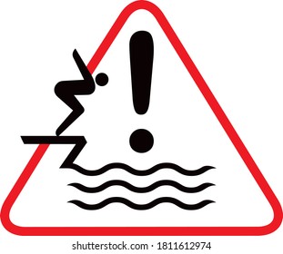 Danger Sign, danger for swimmers