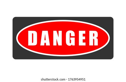 Signal Word Danger Vector Illustration White Stock Vector (Royalty Free ...