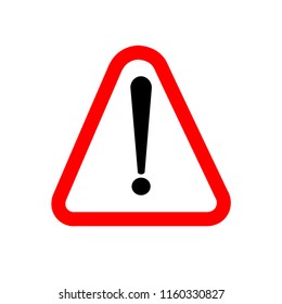 Danger sign vector icon. Attention caution illustration. Business concept simple flat pictogram on white background