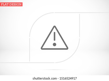 Danger sign vector icon. Attention caution illustration.Danger sign vector icon Business concept simple flat pictogram on white background.Danger sign vector icon.Danger sign vector icon  

