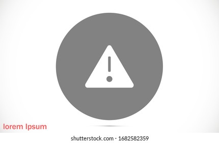 Danger sign vector icon. Attention caution illustration.Danger sign vector icon Business concept simple flat pictogram on white background.Danger sign vector icon.Danger sign vector icon