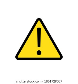 Icono del vector de signo de peligro. Atención, ilustración de precaución sobre fondo blanco.