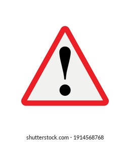 Danger sign vector icon. Attention caution illustration.