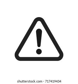 Danger sign vector icon. Attention caution illustration. Business concept simple flat pictogram on white background.