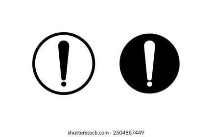 Danger sign vector. Warning sign isolated on white background.