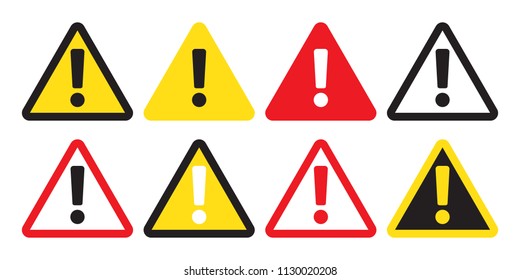 Danger sign, warning sign, attention sign. Danger warning attention icon.