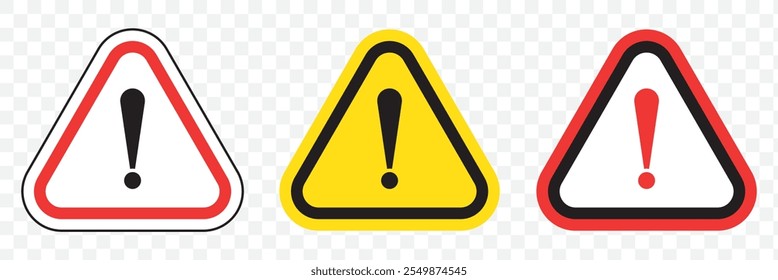 Danger sign, warning sign, attention sign. Danger icon, warning icon, attention icon. eps 10.
