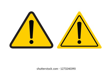 Danger sign, warning sign, attention sign. Vector illustration. on white background
