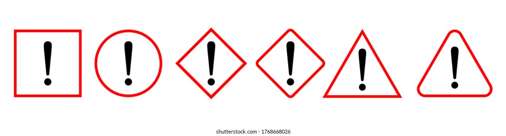Danger sign. Warning icon. Hazard warning sign. Vector