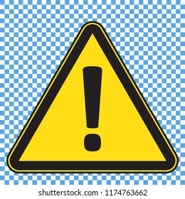 danger sign, yellow triangle sign with exclamation mark vector illustration